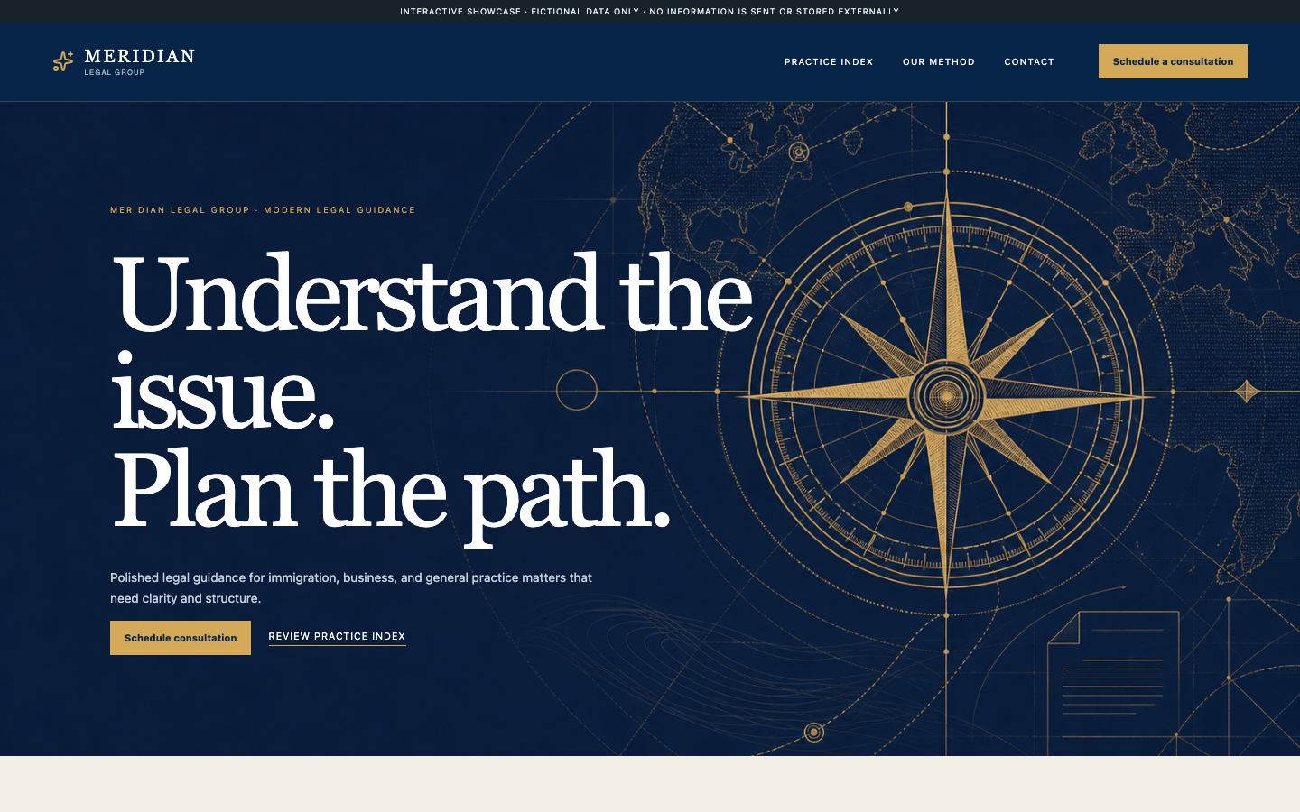 Meridian Law public-facing website