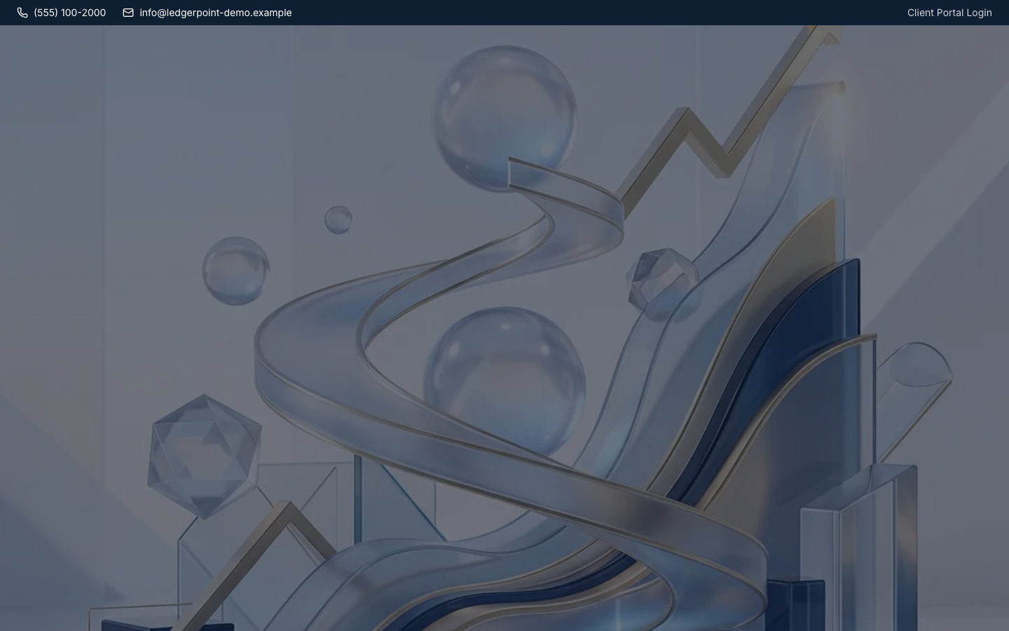 LedgerPoint CPA branded client-facing website